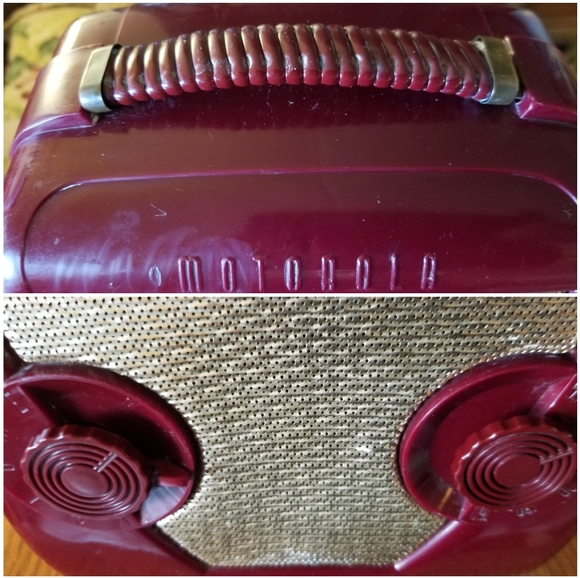 1948 MOTOROLA RADIO bakelite catalin RED reconditioned WORKS!! - Picture 4 of 8